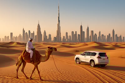 Dubai skyline and desert adventure Dubai skyline and desert adventure